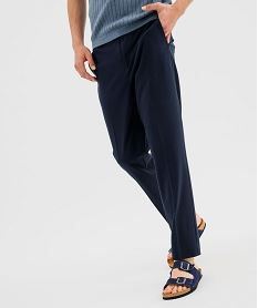 pantalon en toile avec taille ajustable homme bleu standardG416201_4