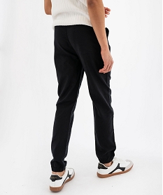 pantalon en coton et lin a coupe jogger homme noir standardG416501_3