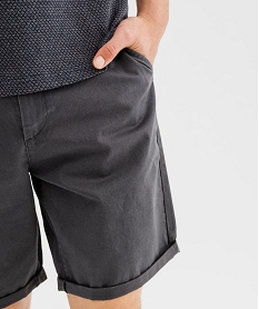 bermuda chino en coton stretch homme gris standardG417101_2