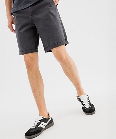 bermuda chino en coton stretch homme gris standardG417101_4