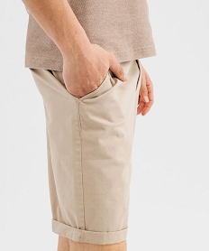 bermuda chino en coton stretch homme beige standard pantalons chinoG417201_2