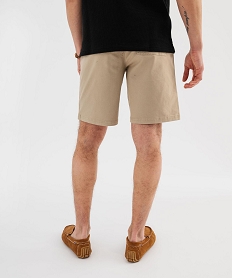 bermuda en coton extensible a taille elastiquee homme beige standardG417401_3