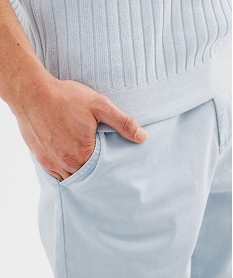 bermuda en coton stretch coupe regular homme bleu standardG417601_2