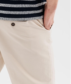 bermuda en coton stretch coupe regular homme beigeG417701_2