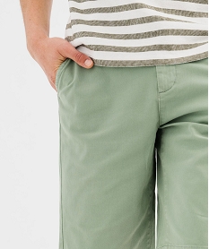 bermuda en coton stretch coupe regular homme vert standardG417801_2
