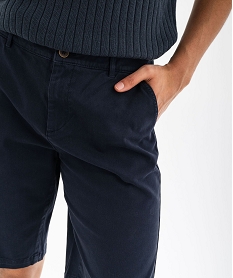 bermuda en coton stretch coupe regular homme bleuG417901_2