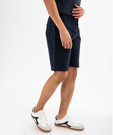 bermuda en coton stretch coupe regular homme bleuG417901_4