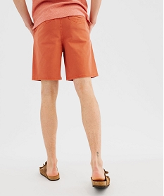 bermuda chino en coton stretch a taille elastique homme orange vif pantalons chinoG418401_3