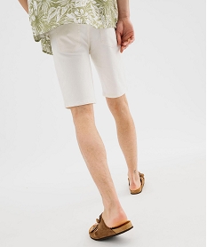 bermuda 5 poches en coton stretch coloris unique homme blanc standardG418901_3