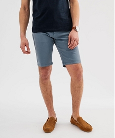bermuda 5 poches en coton stretch coloris unique homme bleu standardG419001_4