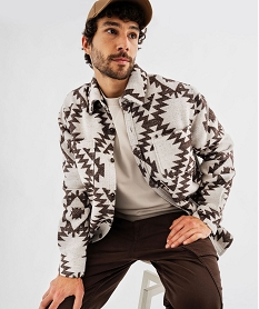 GEMO Sur-chemise chaude à motif ethnique homme Imprimé