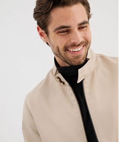 veste courte unie en matiere deperlante homme beige standard vesteG419701_2