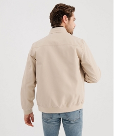 veste courte unie en matiere deperlante homme beige standard vesteG419701_3