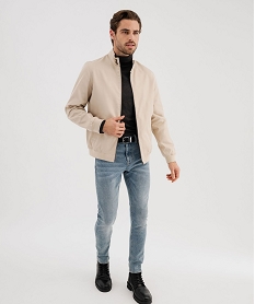 veste courte unie en matiere deperlante homme beige standard vesteG419701_4