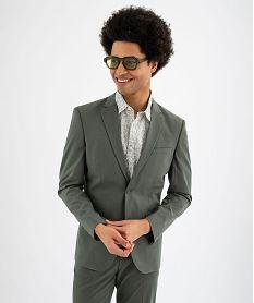 GEMO Veste de costume en viscose stretch fermeture 2 boutons homme vert standard