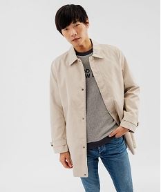 impermeable zippe mi-long homme beige standard blousonsG420301_2