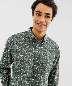 chemise a motif fleuris homme imprime chemise manches longuesG421601_2