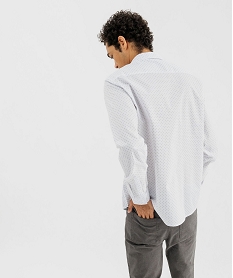 chemise manches longues a micro-motifs homme noir chemise manches longuesG421701_3