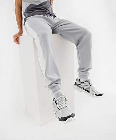 GEMO Pantalon de jogging en maille extensible homme gris standard