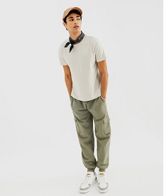 pantalon de jogging coupe cargo homme vert standardG422201_4