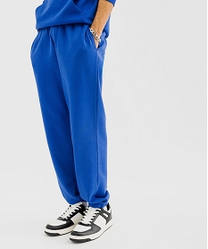 GEMO Pantalon de jogging intérieur molletonné homme bleu standard