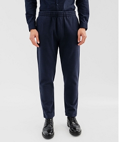 GEMO Pantalon en maille sergée casual homme Bleu