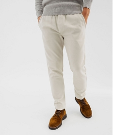 GEMO Pantalon en maille sergée casual homme Beige
