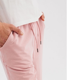 bermuda en maille delavee au coloris unique homme rose standardG424101_2