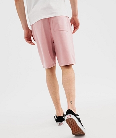 bermuda en maille delavee au coloris unique homme rose standardG424101_3