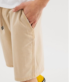 bermuda en maille delavee au coloris unique homme beige standardG424301_2