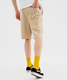 bermuda en maille delavee au coloris unique homme beige standardG424301_3