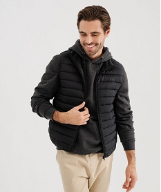 GEMO Doudoune sans manches avec col montant homme noir standard