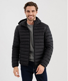 GEMO Doudoune fine à capuche homme noir standard