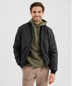 GEMO Blouson zippé style bombers homme Gris