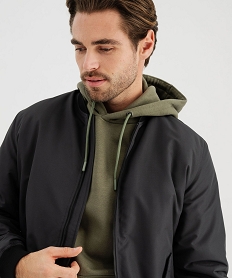 blouson zippe style bombers homme gris doudouneG425201_2