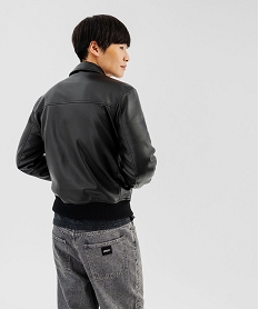 blouson aviateur en cuir imitation homme noir blousonsG425501_4