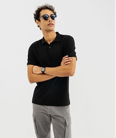 GEMO Polo à manches courtes en maille piquée homme Noir