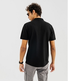 polo a manches courtes en maille piquee homme noir polosG426301_3