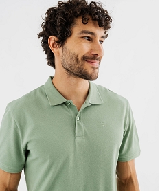 polo a manches courtes en maille piquee homme vert vif polosG426701_2