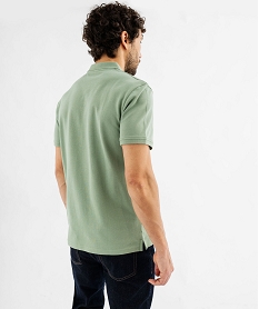 polo a manches courtes en maille piquee homme vert vif polosG426701_3