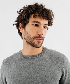 pull a col rond en coton homme gris standard pullsG429601_2