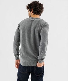 pull a col rond en coton homme gris standard pullsG429601_3