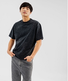 tee-shirt manches courtes oversize tie-and-dye coloris unique homme noir standard tee-shirtsG431001_2