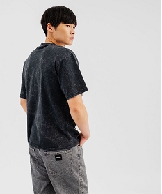 tee-shirt manches courtes oversize tie-and-dye coloris unique homme noir standard tee-shirtsG431001_3