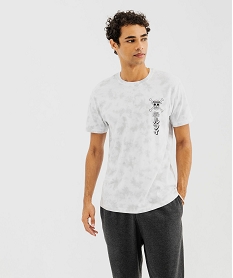 tee-shirt manches courtes a motifs mangas homme - one piece gris standard tee-shirtsG431101_2