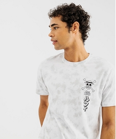 tee-shirt manches courtes a motifs mangas homme - one piece gris standard tee-shirtsG431101_4