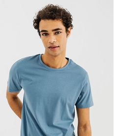 tee-shirt a manches courtes et col rond homme bleu standard tee-shirtsG431201_2