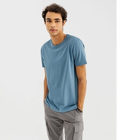 tee-shirt a manches courtes et col rond homme bleu standard tee-shirtsG431201_4