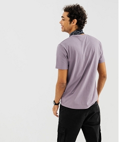 tee-shirt a manches courtes et col rond homme violet standard tee-shirtsG431401_3