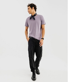 tee-shirt a manches courtes et col rond homme violet standard tee-shirtsG431401_4